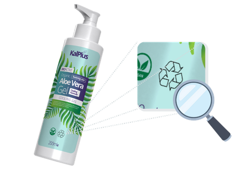 recycle icon on product packaging