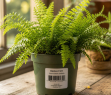 label on a plant pot