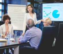 business people in a board meeting