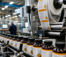 labels being printed onto products