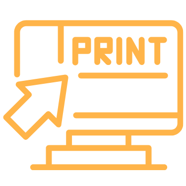 factory print on monitor icon